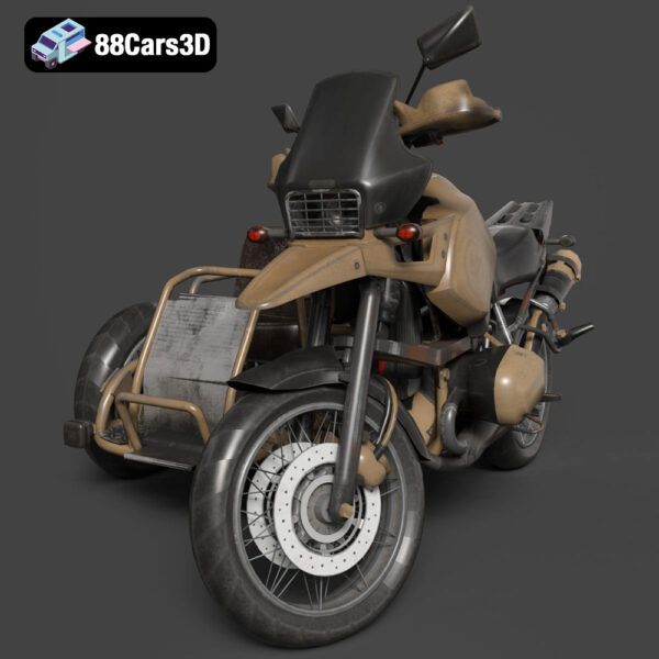 Custom Off-Road BMW R1150GS Adventure Sidecar 3D Model