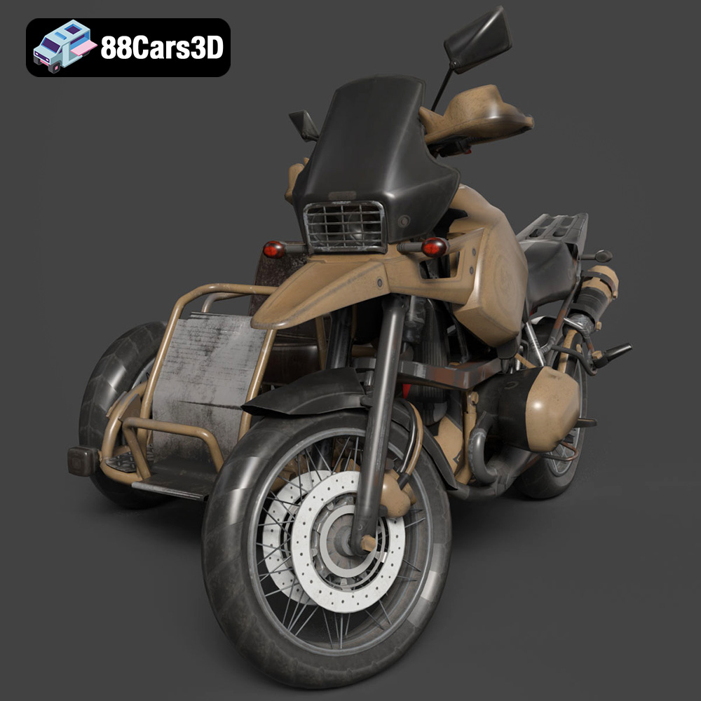 Custom Off-Road BMW R1150GS Adventure Sidecar 3D Model