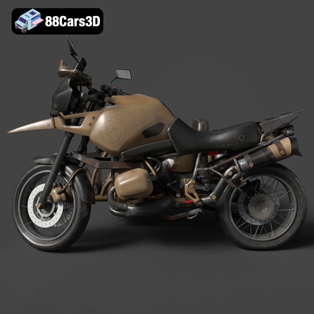 Custom Off-Road BMW R1150GS Adventure Sidecar 3D Model
