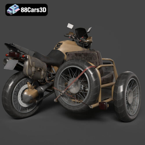 Custom Off-Road BMW R1150GS Adventure Sidecar 3D Model
