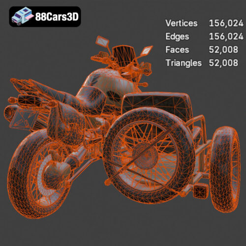Custom Off-Road BMW R1150GS Adventure Sidecar 3D Model