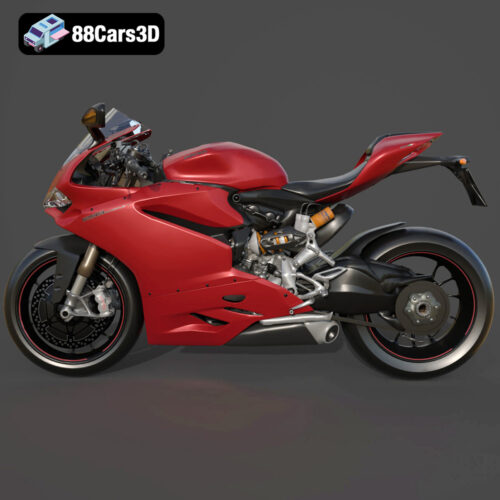 Ducati 1299 Panigale S 2017 3D Model Download STL FBX OBJ GLB Blend - Gallery Image 1 Ducati 1299 Panigale S 2017