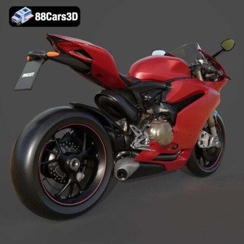 Ducati 1299 Panigale S 2017 3D Model Download STL FBX OBJ GLB Blend - Gallery Image 3 Ducati 1299 Panigale S 2017