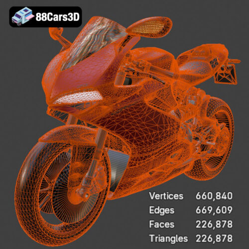 Ducati 1299 Panigale S 2017 3D Model Download STL FBX OBJ GLB Blend - Gallery Image 6 Ducati 1299 Panigale S 2017