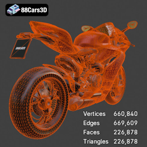 Ducati 1299 Panigale S 2017 3D Model Download STL FBX OBJ GLB Blend - Gallery Image 7 Ducati 1299 Panigale S 2017