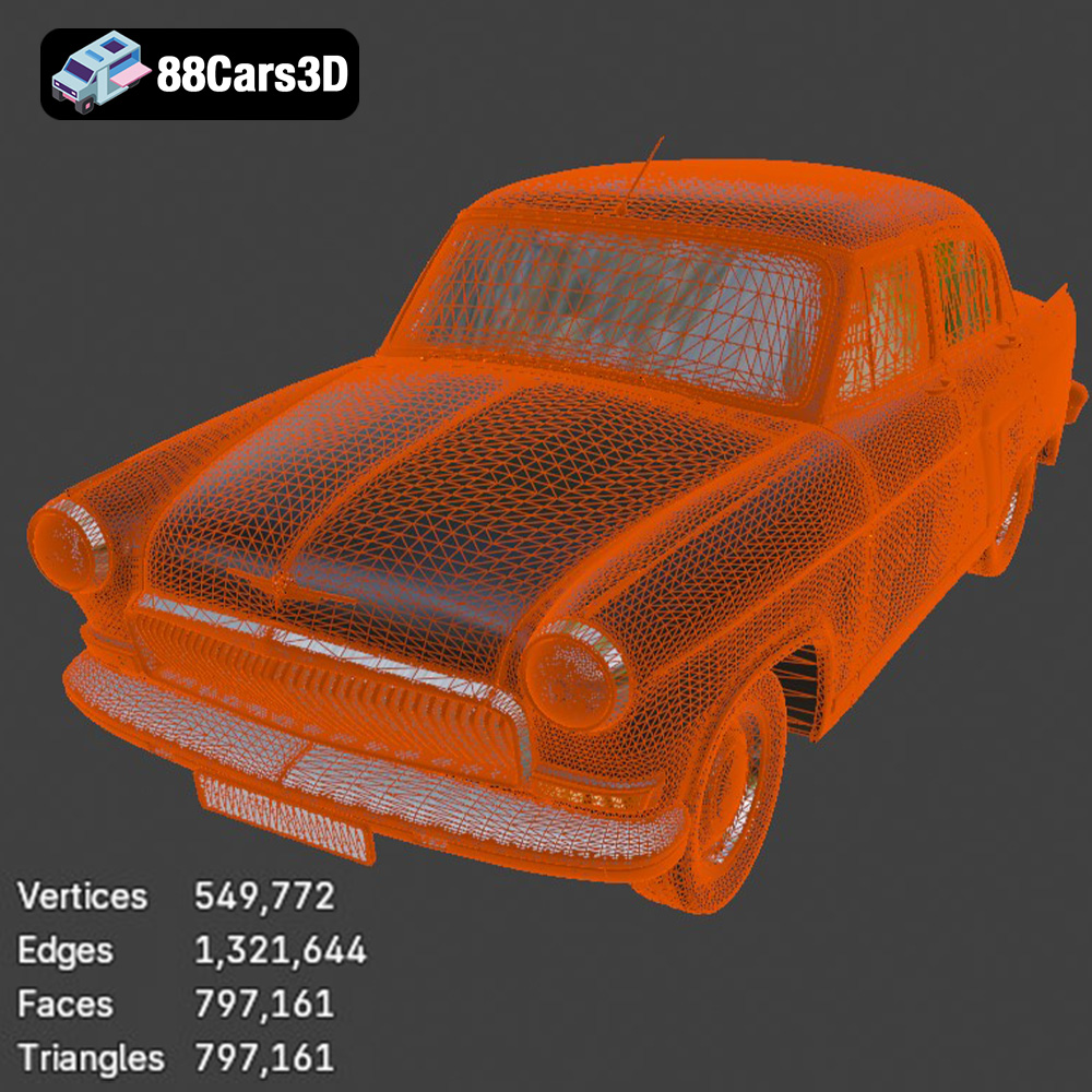 GAZ 21-001 3D Model