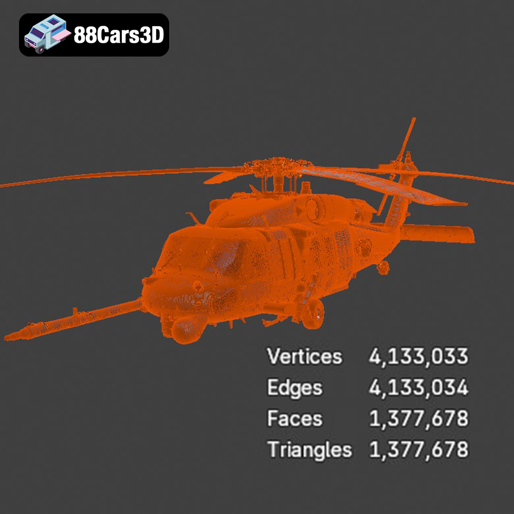 Helicopter UH-40 3D Model