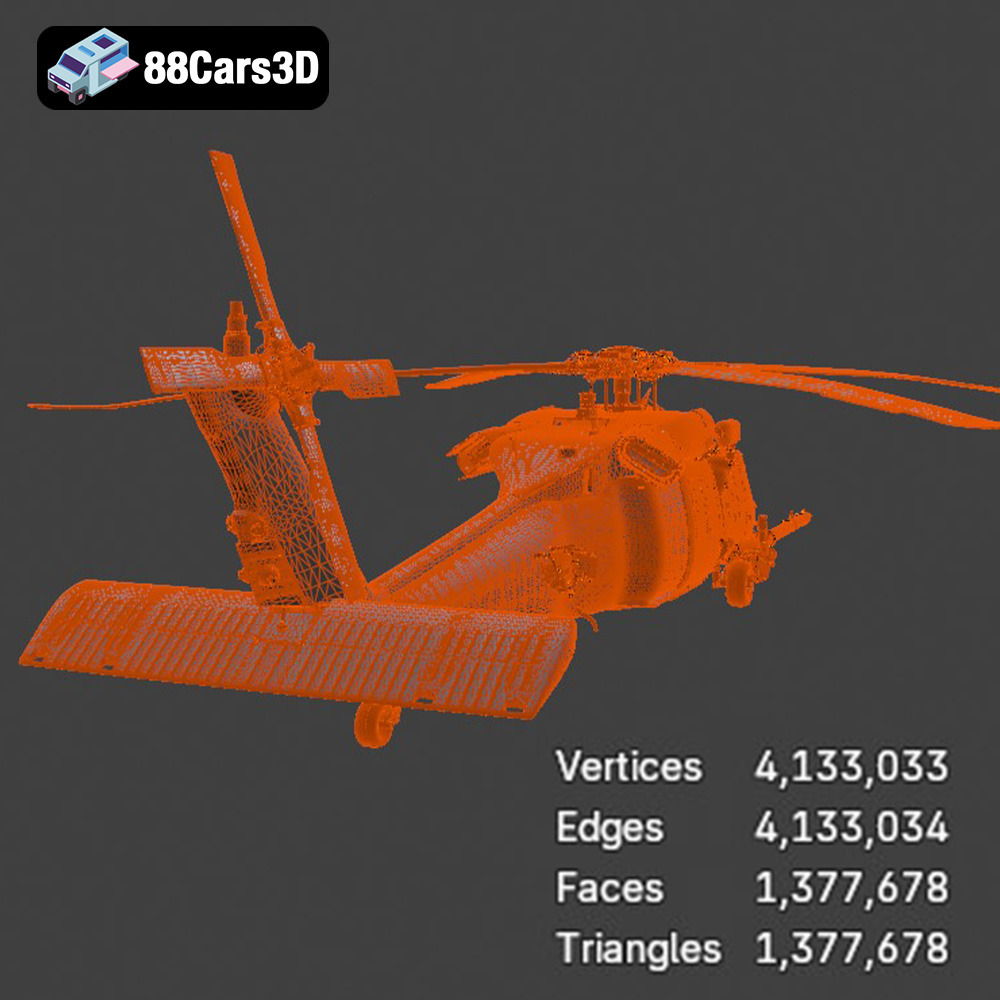 Helicopter UH-40 3D Model