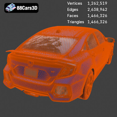 Honda Civic Si Sedan 2017 3D Model