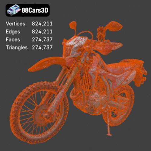 Honda Motorcycle-001 3D Model