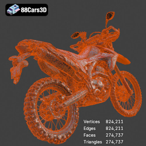 Honda Motorcycle-001 3D Model