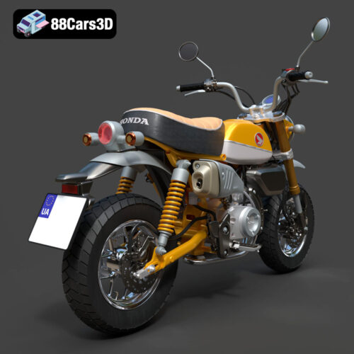 Honda Monkey 125 2019 3D Model - Gallery Image 3 Honda Monkey 125 2019 3D Model