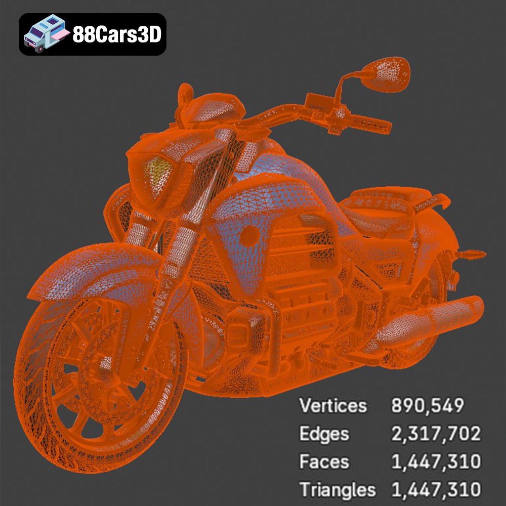 Honda Valkyrie GL1800C 2015 3D Model