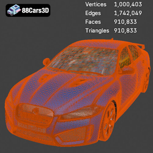 Jaguar XFR-S 2014 3D Model
