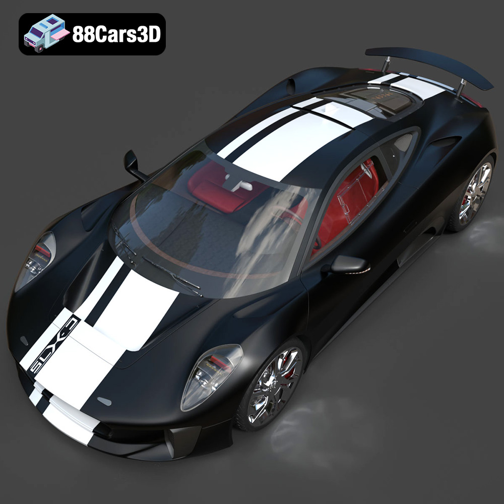 Jaguar C-X75 2014 3D Model