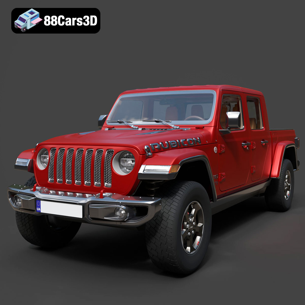 Jeep Gladiator Rubicon 2020 3D Model