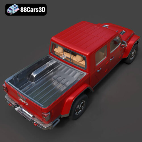 Jeep Gladiator Rubicon 2020 3D Model - Gallery Image 3 Jeep Gladiator Rubicon 2020 3D Model