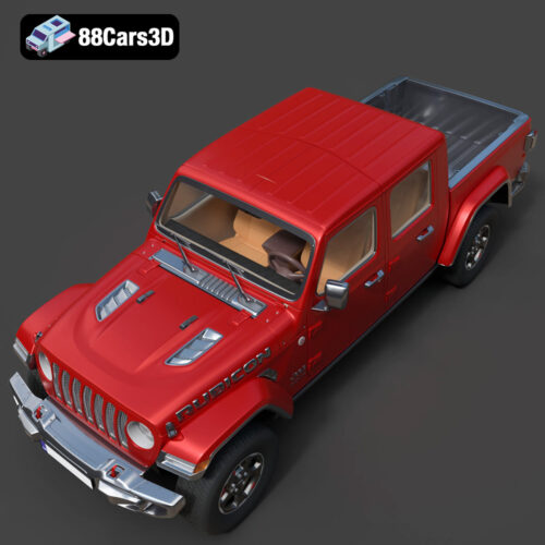 Jeep Gladiator Rubicon 2020 3D Model - Gallery Image 5 Jeep Gladiator Rubicon 2020 3D Model