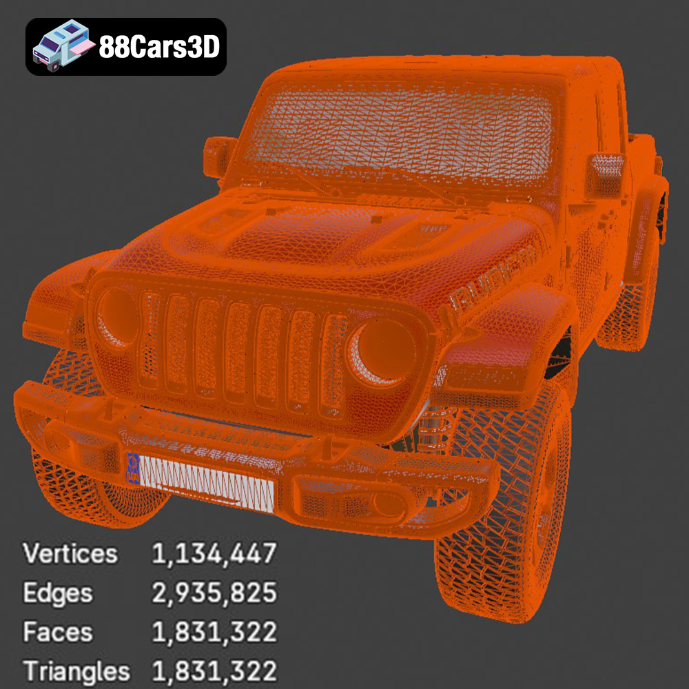 Jeep Gladiator Rubicon 2020 3D Model