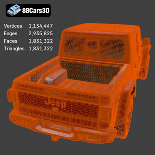 Jeep Gladiator Rubicon 2020 3D Model - Gallery Image 7 Jeep Gladiator Rubicon 2020 3D Model