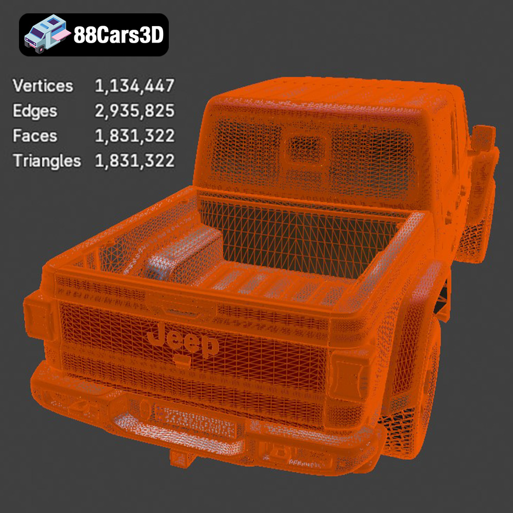 Jeep Gladiator Rubicon 2020 3D Model