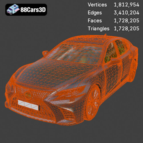 Lexus LS 500 2018 3D Model