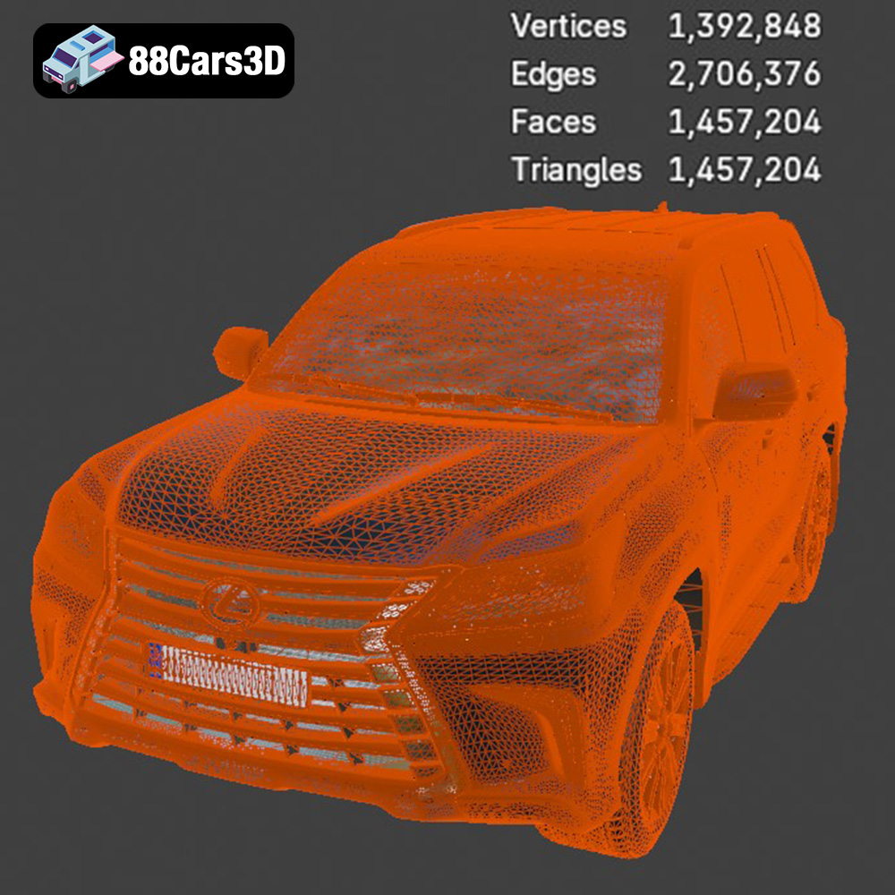 Lexus LX Mk3f J200 2016 3D Model