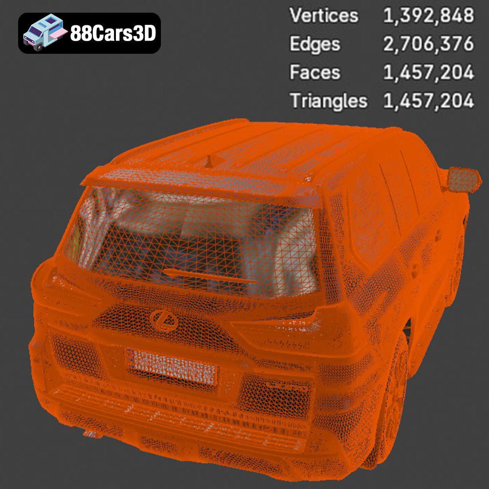 Lexus LX Mk3f J200 2016 3D Model