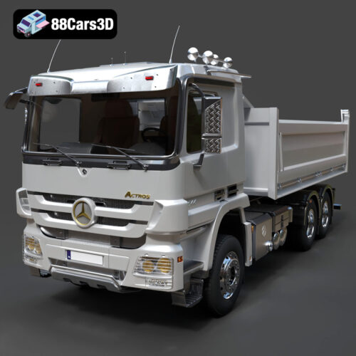 Mercedes-Benz Actros Tipper 3-Axle 2011 3D Model