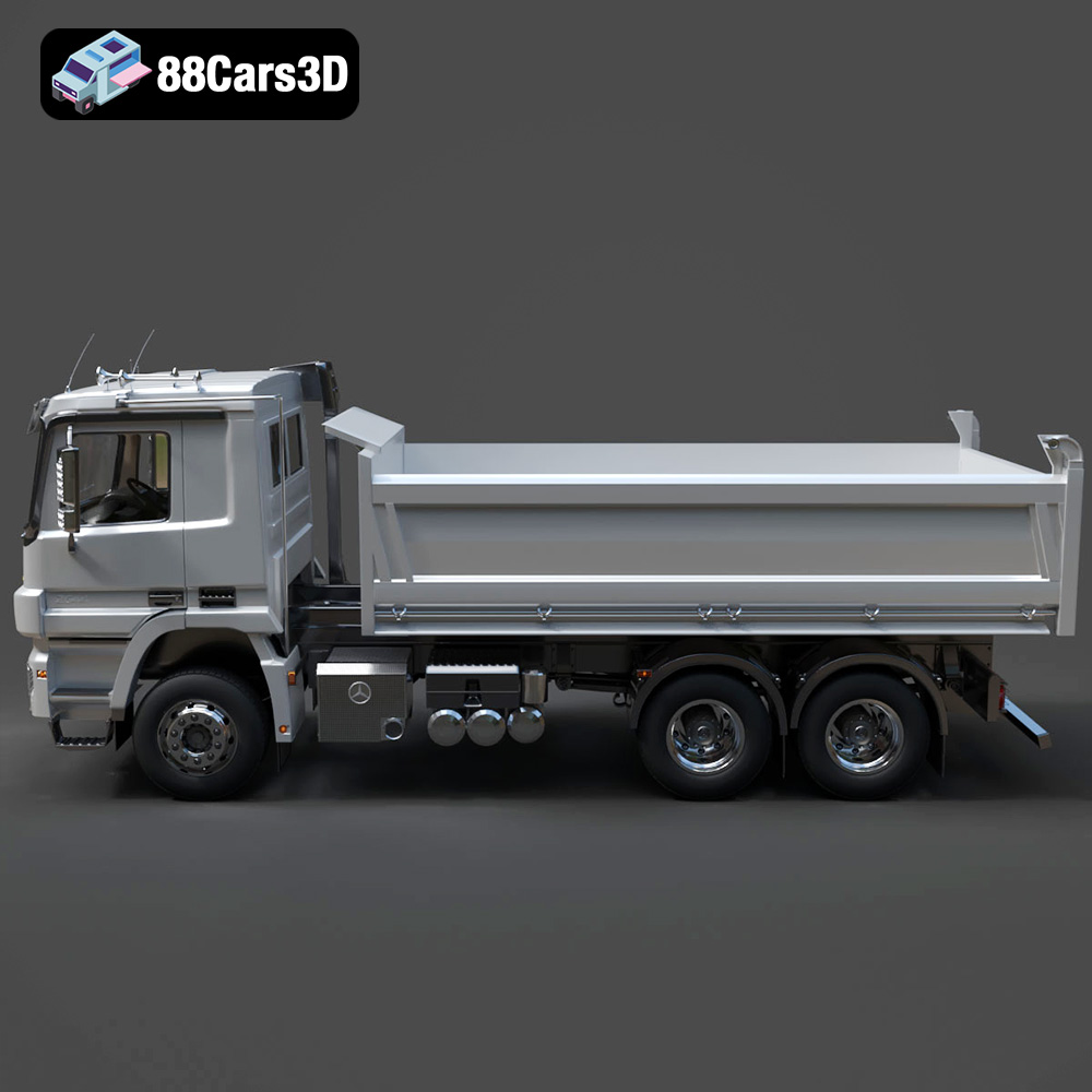 Mercedes-Benz Actros Tipper 3-Axle 2011 3D Model
