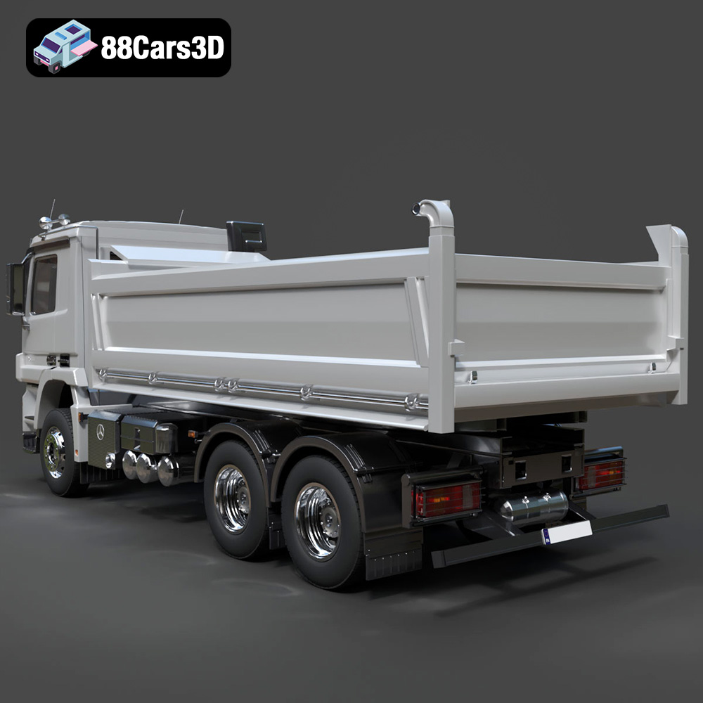 Mercedes-Benz Actros Tipper 3-Axle 2011 3D Model
