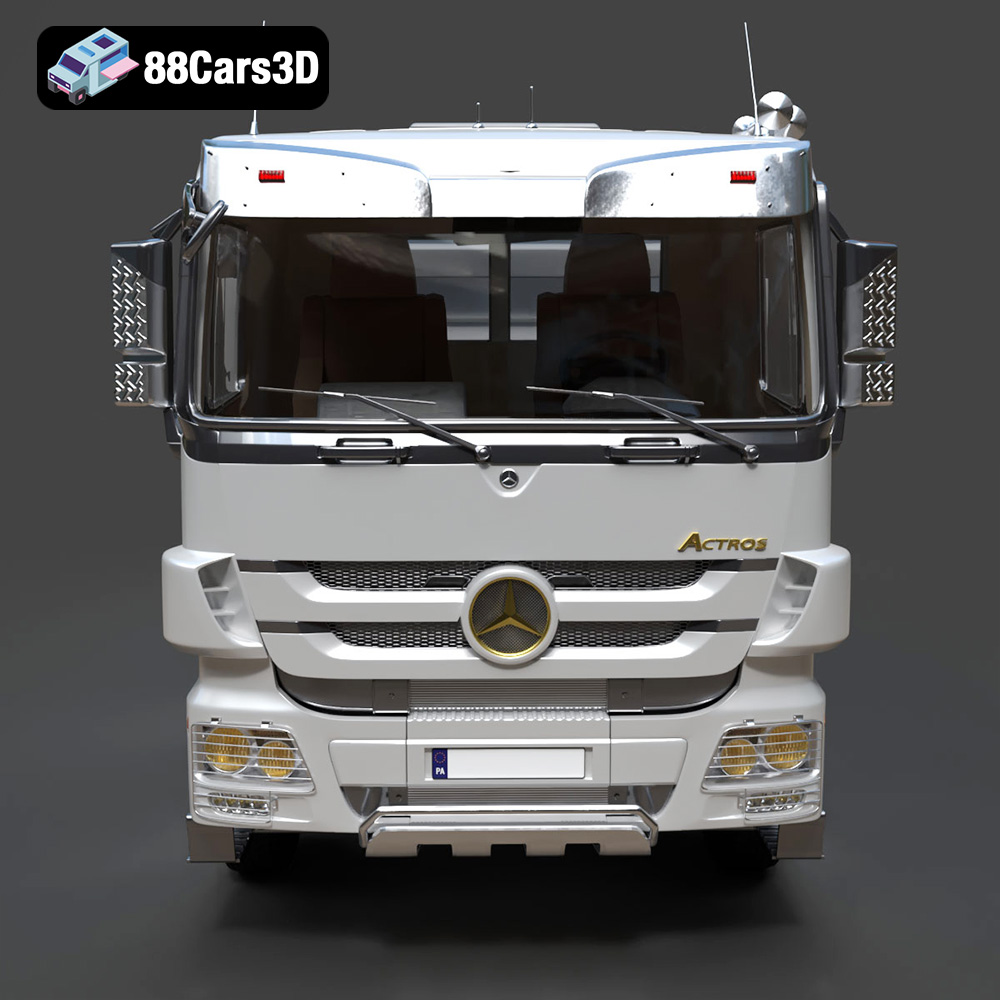 Mercedes-Benz Actros Tipper 3-Axle 2011 3D Model
