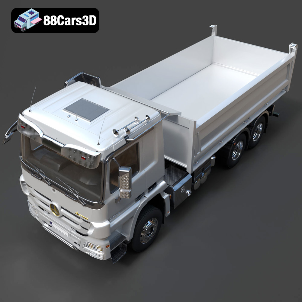 Mercedes-Benz Actros Tipper 3-Axle 2011 3D Model