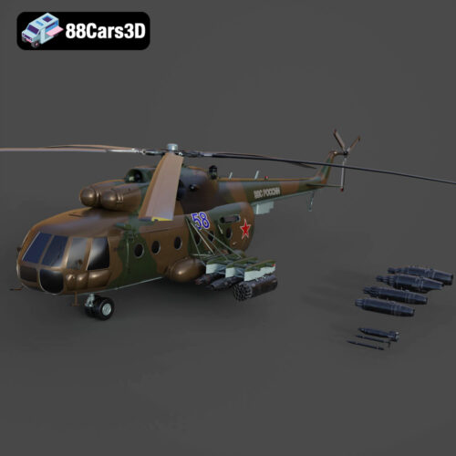 Mil Mi-8MT Helicopter 3D Model