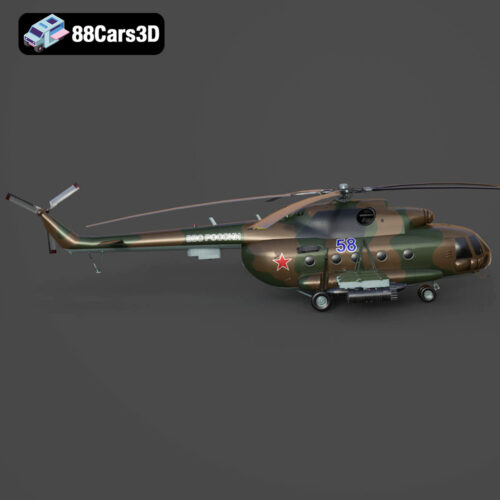 Mil Mi-8MT Helicopter 3D Model