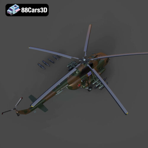 Mil Mi-8MT Helicopter 3D Model