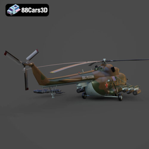 Mil Mi-8MT Helicopter 3D Model