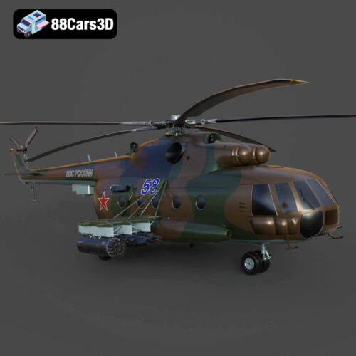 Mil Mi-8MT Helicopter 3D Model