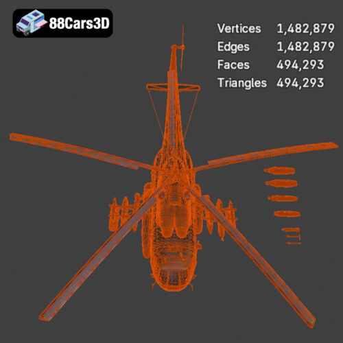 Mil Mi-8MT Helicopter 3D Model