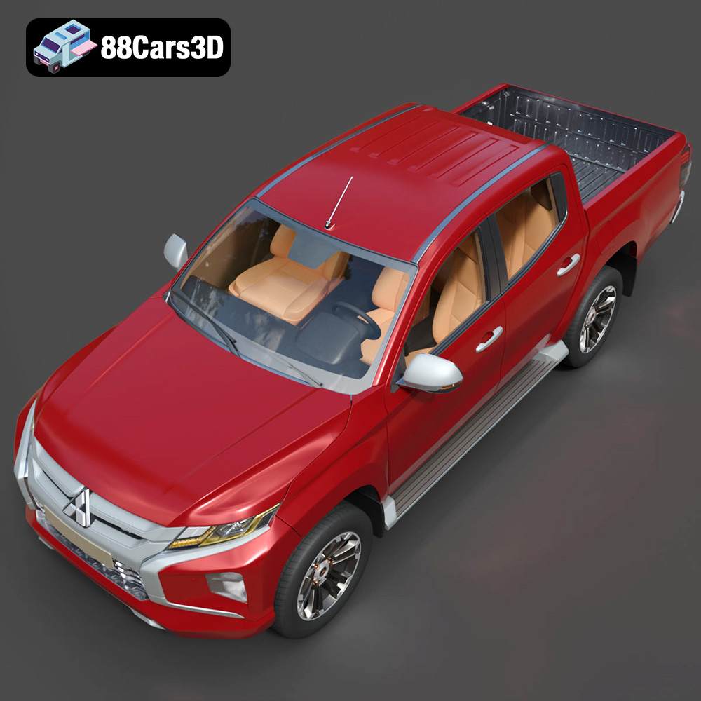 Mitsubishi L200 Crew Cab 2019 3D Model