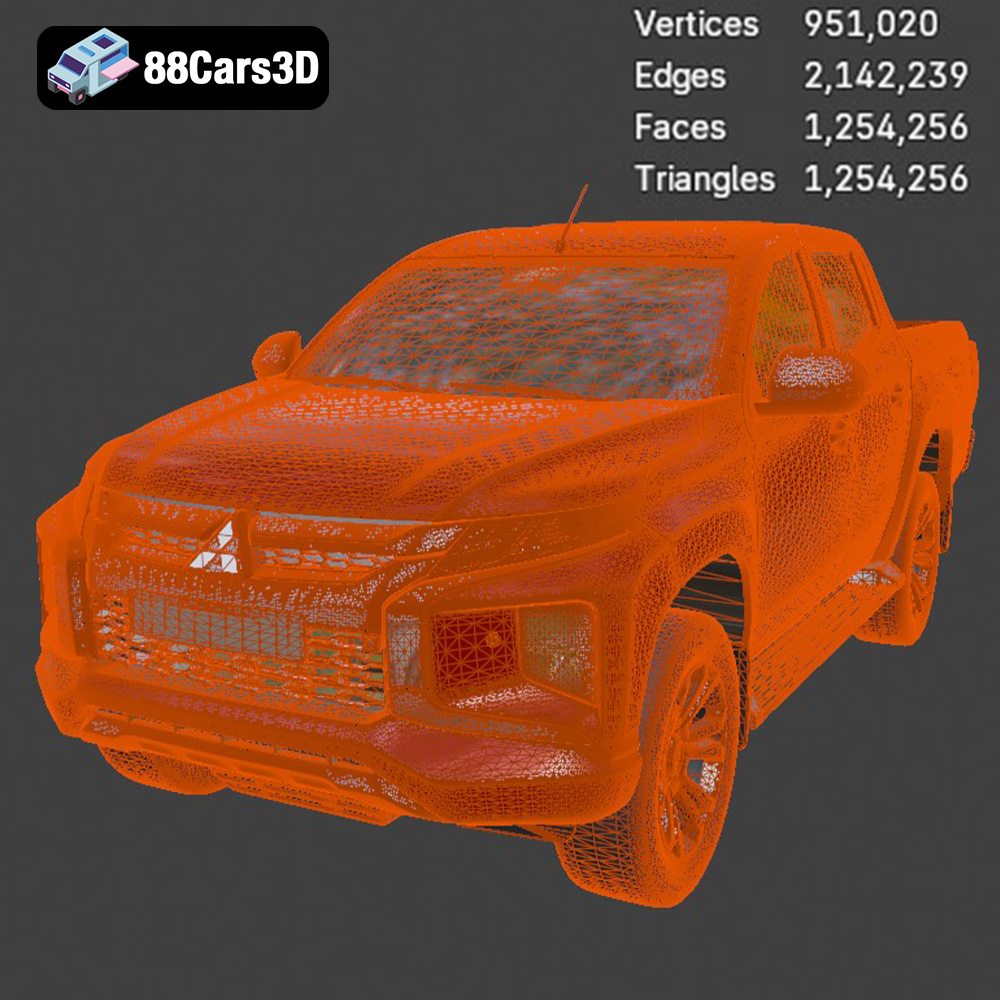 Mitsubishi L200 Crew Cab 2019 3D Model