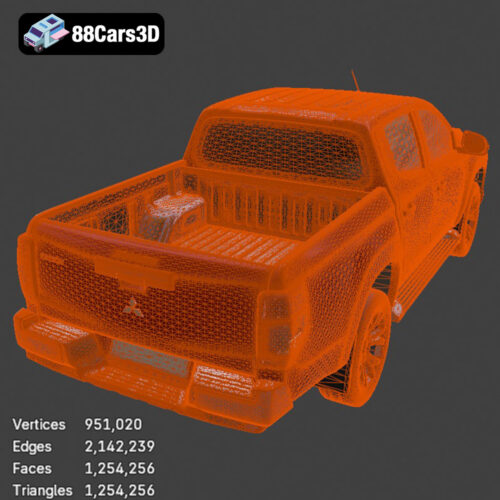 Mitsubishi L200 Crew Cab 2019 3D Model