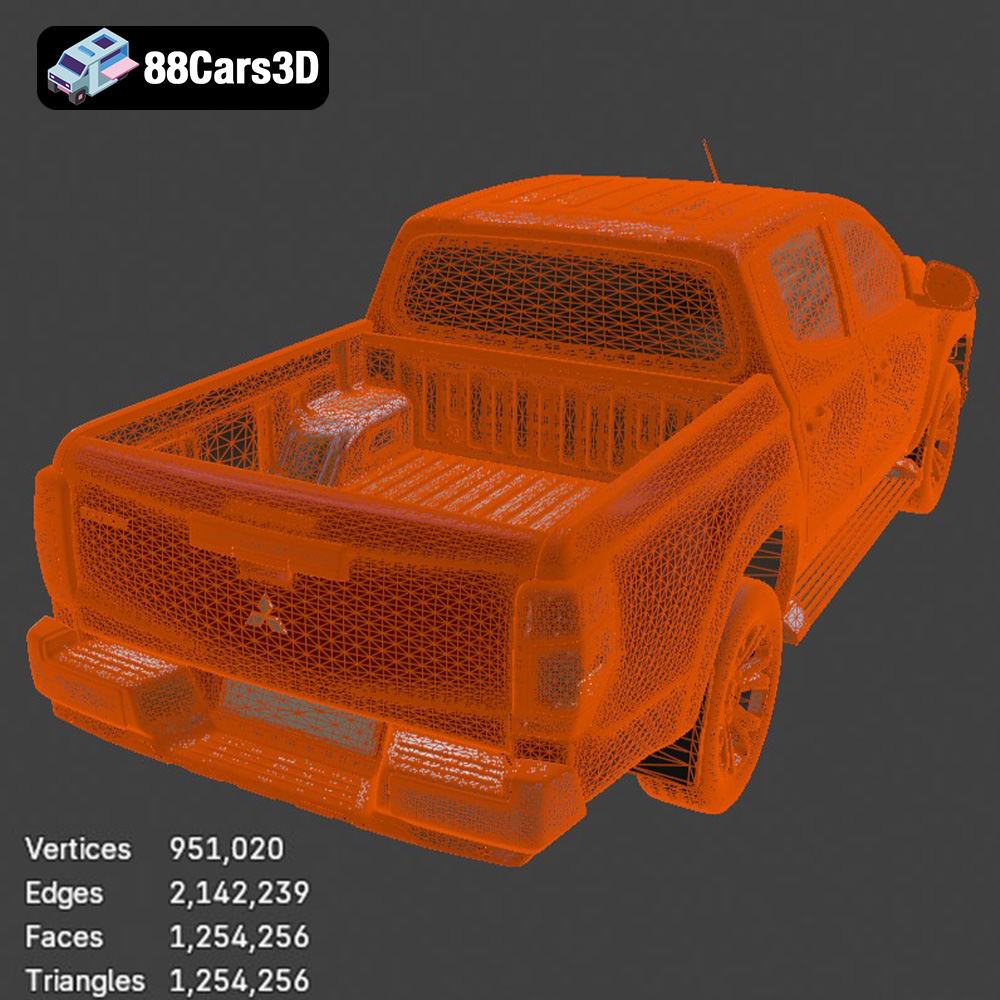 Mitsubishi L200 Crew Cab 2019 3D Model