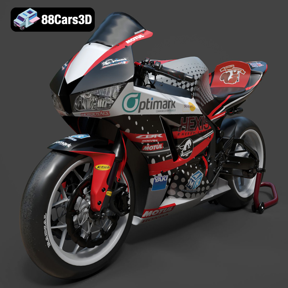 Honda CBR600RR  3D Model Download STL FBX OBJ GLB Blend