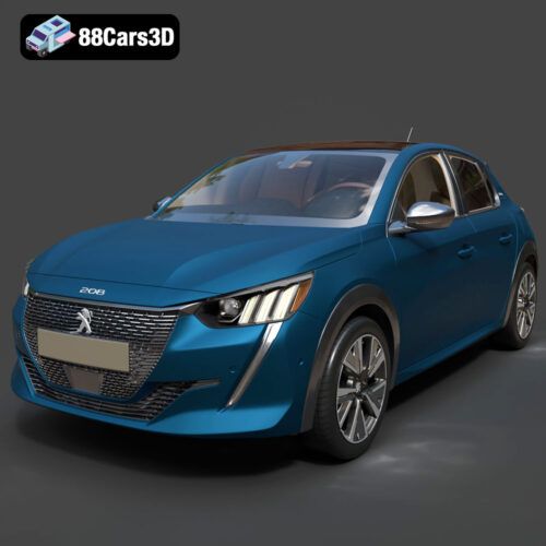Peugeot 208 2020 3D Model