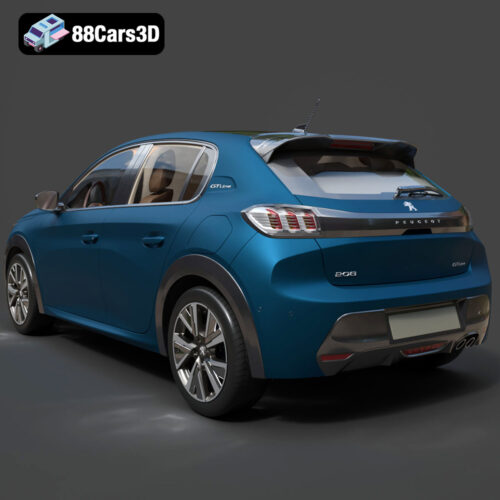 Peugeot 208 2020 3D Model