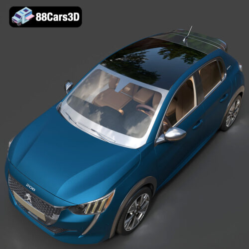 Peugeot 208 2020 3D Model