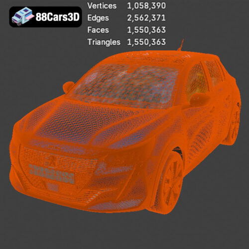 Peugeot 208 2020 3D Model