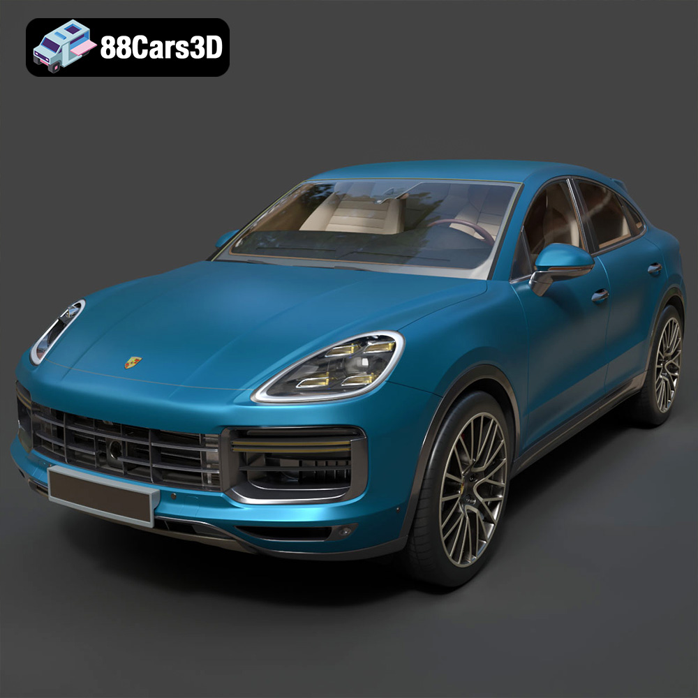 Porsche Cayenne Turbo Coupe 2020 3D Model Download STL FBX OBJ GLB Blend