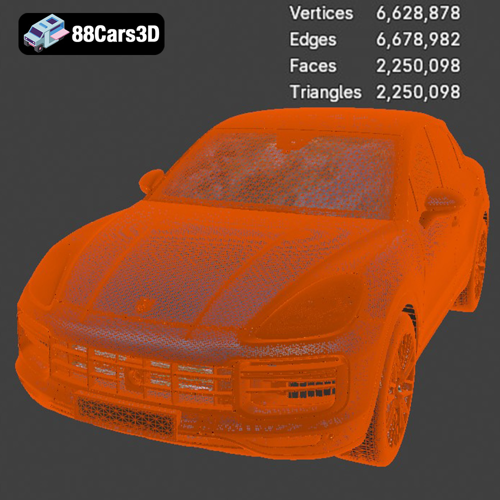 Porsche Cayenne Turbo Coupe 2020 3D Model